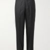 Pleated Virgin Wool and Silk-Blend Suit Trousers Pleated Virgin Wool and Silk-Blend Suit Trousers
