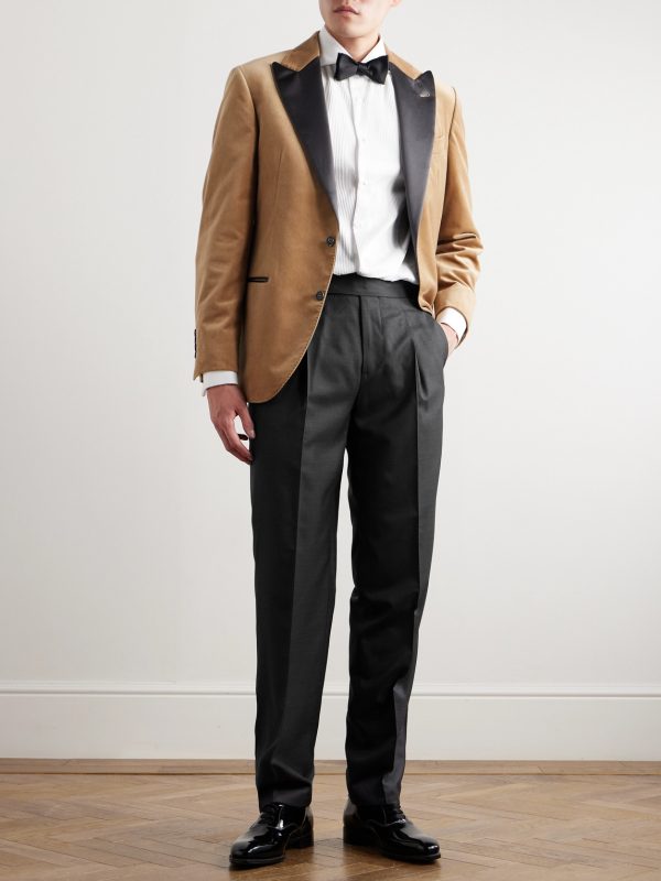 Pleated Virgin Wool and Silk-Blend Suit Trousers - OU Pleated Virgin Wool and Silk-Blend Suit Trousers - OU