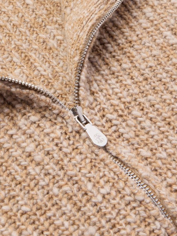 Ribbed Wool and Cashmere-Blend Zip-Up Cardigan - CU