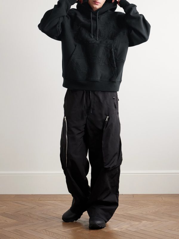 Logo-Appliquéd Cotton-Blend Jersey Hoodie - OU