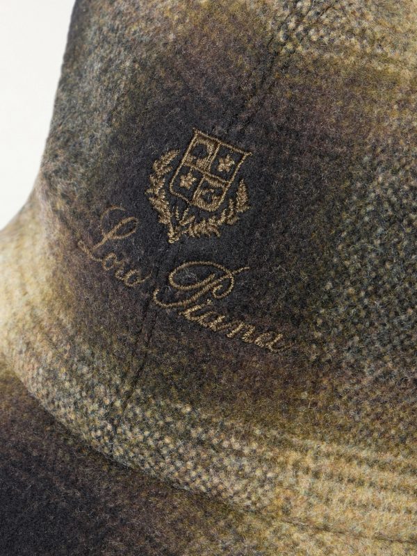 Logo-Embroidered Checked Wool and Cashmere-Blend Flannel Baseball Cap - CU Logo-Embroidered Checked Wool and Cashmere-Blend Flannel Baseball Cap - CU