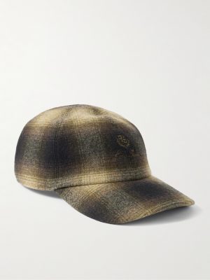 Logo-Embroidered Checked Wool and Cashmere-Blend Flannel Baseball Cap Logo-Embroidered Checked Wool and Cashmere-Blend Flannel Baseball Cap