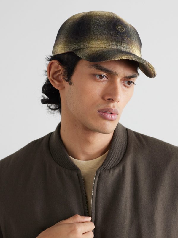 Logo-Embroidered Checked Wool and Cashmere-Blend Flannel Baseball Cap - OU Logo-Embroidered Checked Wool and Cashmere-Blend Flannel Baseball Cap - OU
