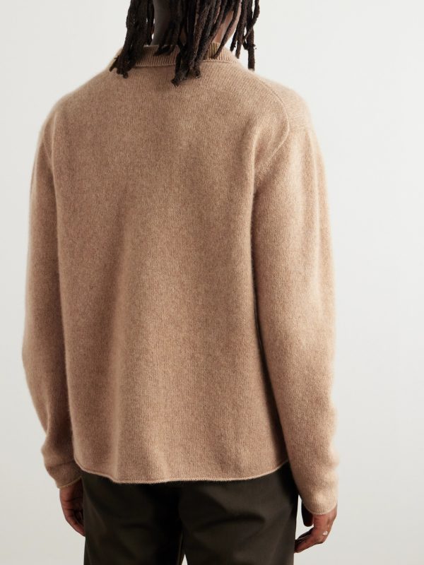 Brushed-Cashmere Polo Shirt - BK Brushed-Cashmere Polo Shirt - BK