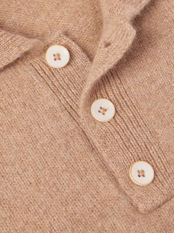 Brushed-Cashmere Polo Shirt - CU Brushed-Cashmere Polo Shirt - CU