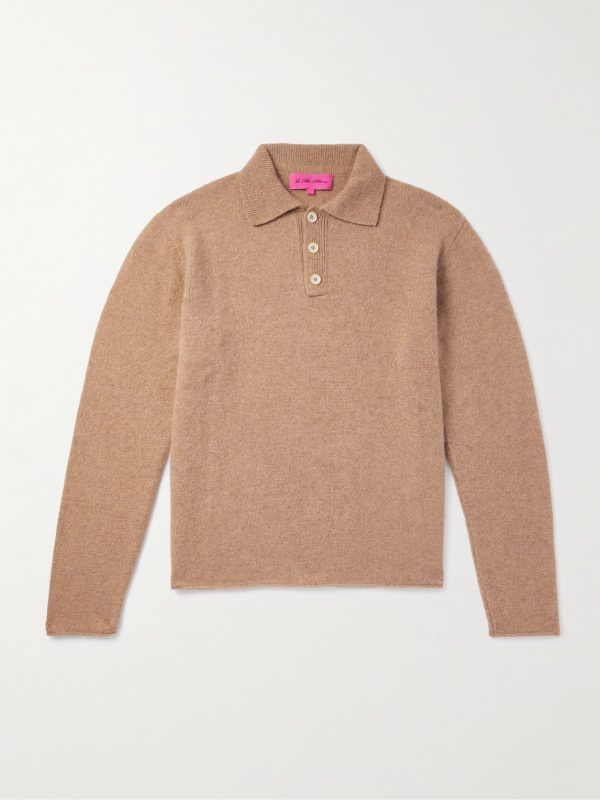 Brushed-Cashmere Polo Shirt Brushed-Cashmere Polo Shirt