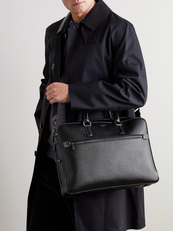 Evoluzione Cross-Grain Leather Briefcase - OU Evoluzione Cross-Grain Leather Briefcase - OU
