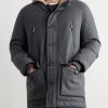 Wool-Blend Padded Down Hooded Parka - FR