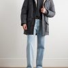 Wool-Blend Padded Down Hooded Parka - OU