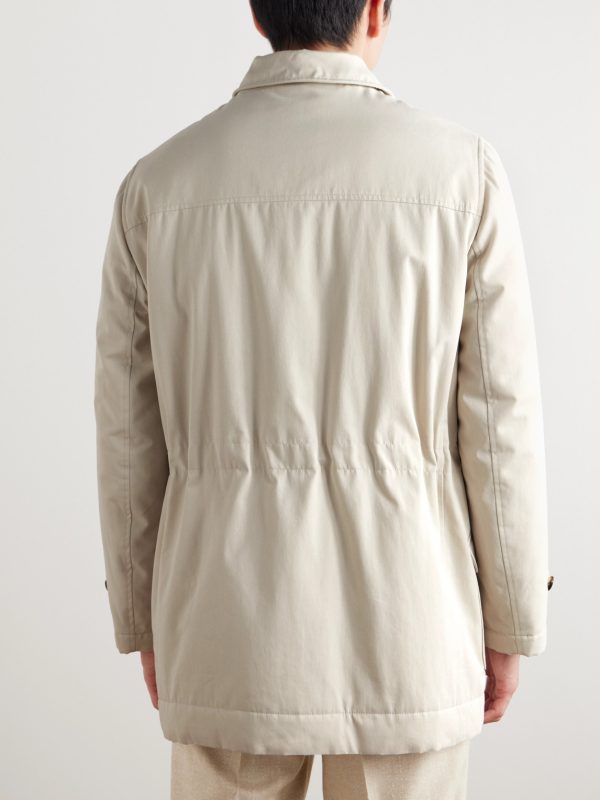 Padded Cotton-Blend Gabardine Jacket - BK Padded Cotton-Blend Gabardine Jacket - BK
