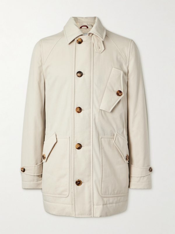 Padded Cotton-Blend Gabardine Jacket Padded Cotton-Blend Gabardine Jacket