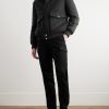 Shearling-Trimmed Cashmere Bomber Jacket - OU Shearling-Trimmed Cashmere Bomber Jacket - OU