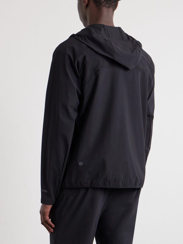 Pace Breaker Recycled-Nylon and Lycra®-Blend Hooded Jacket - BK