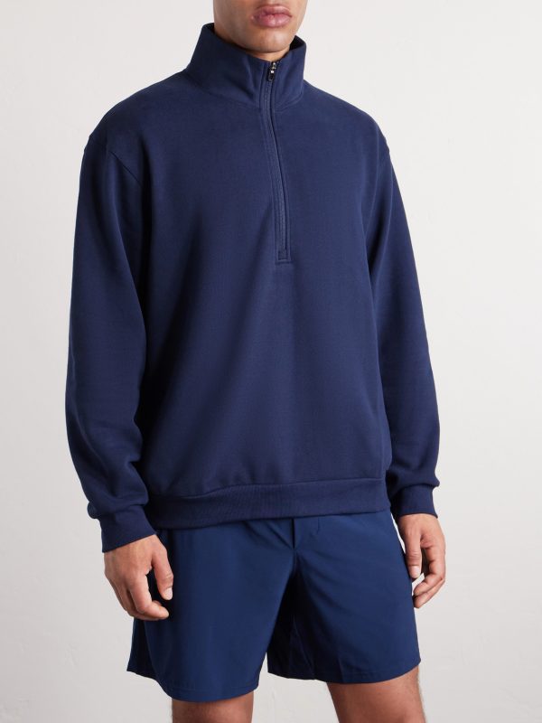 Steady State Cotton-Blend Jersey Half-Zip Sweatshirt - FR