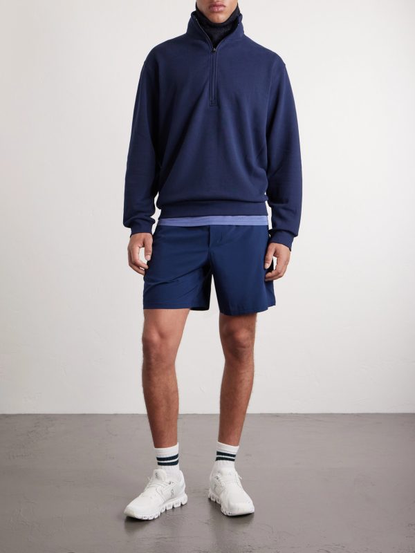 Steady State Cotton-Blend Jersey Half-Zip Sweatshirt - OU