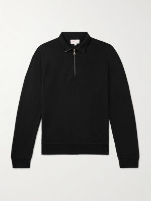 Cotton and Modal-Blend Jersey Half-Zip Sweatshirt