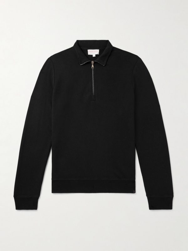 Cotton and Modal-Blend Jersey Half-Zip Sweatshirt Cotton and Modal-Blend Jersey Half-Zip Sweatshirt