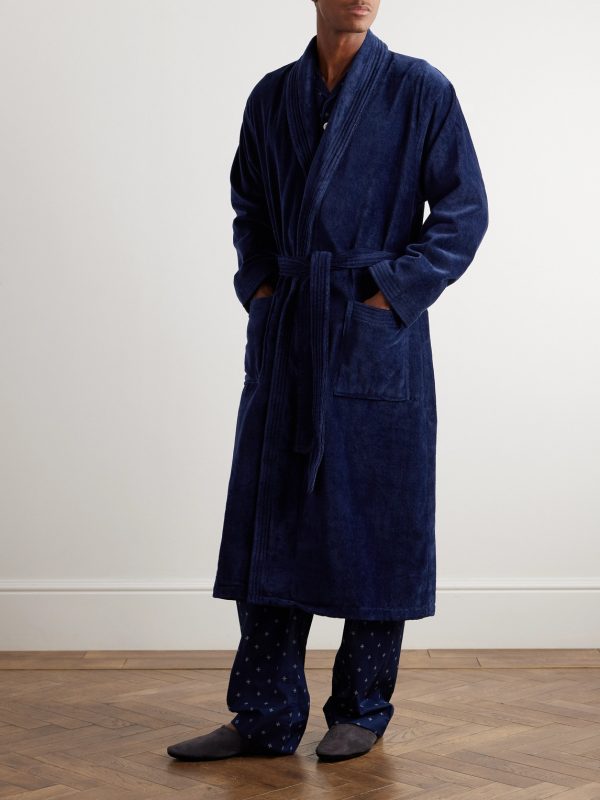 Belted Cotton-Terry Robe - OU Belted Cotton-Terry Robe - OU