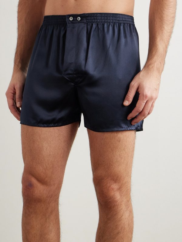 Bailey Silk-Satin Boxer Shorts - OU