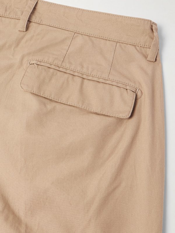 Slim-Fit Straight-Leg Pleated Cotton Trousers - CU Slim-Fit Straight-Leg Pleated Cotton Trousers - CU