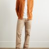 Slim-Fit Straight-Leg Pleated Cotton Trousers - OU Slim-Fit Straight-Leg Pleated Cotton Trousers - OU