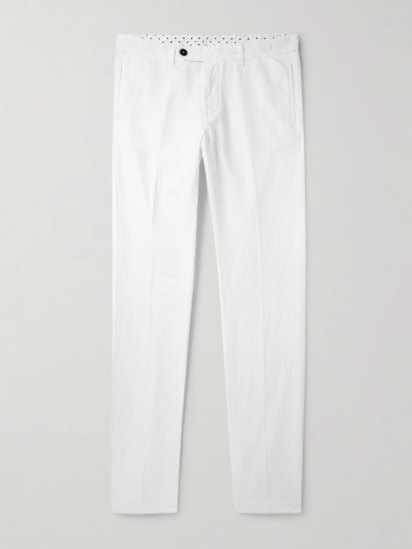 Winch2 Slim-Fit Straight-Leg Cotton and Linen-Blend Trousers Winch2 Slim-Fit Straight-Leg Cotton and Linen-Blend Trousers