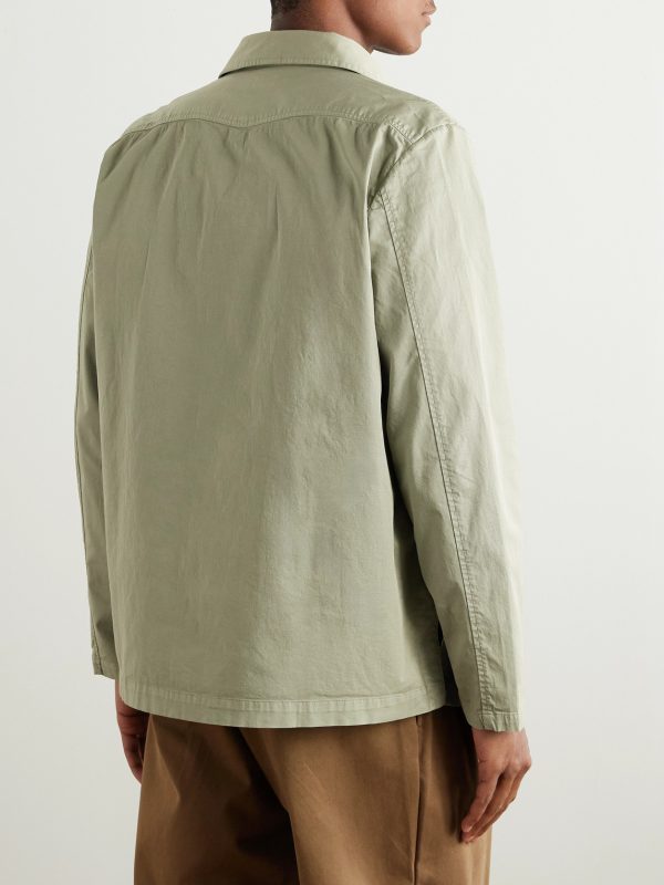 Florida Camp-Collar Stretch-Cotton Twill Overshirt - BK Florida Camp-Collar Stretch-Cotton Twill Overshirt - BK