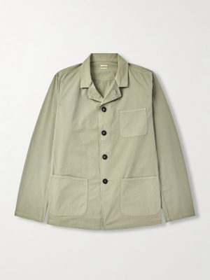 Florida Camp-Collar Stretch-Cotton Twill Overshirt