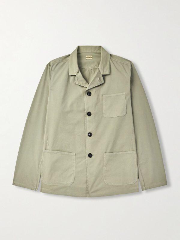 Florida Camp-Collar Stretch-Cotton Twill Overshirt Florida Camp-Collar Stretch-Cotton Twill Overshirt