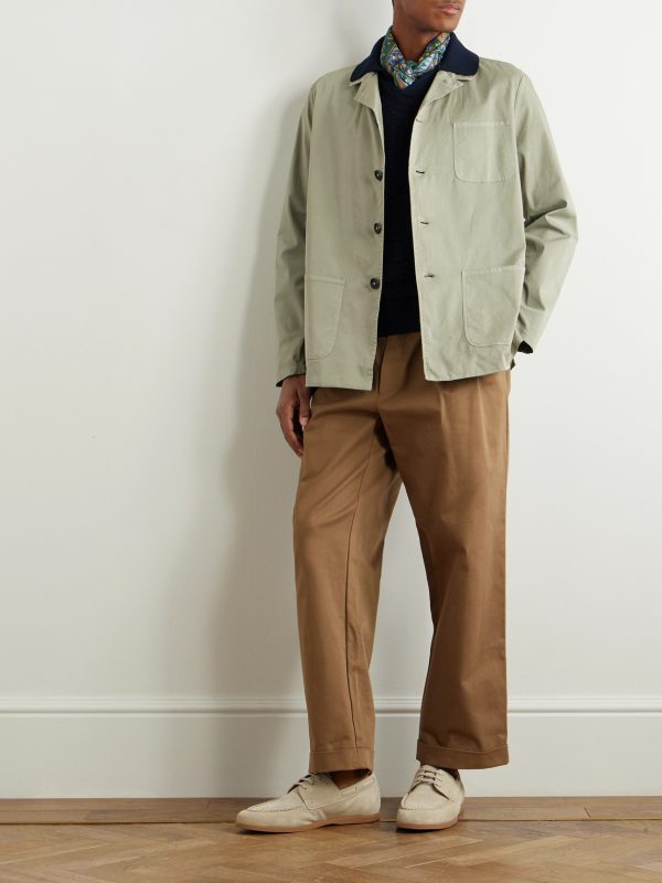 Florida Camp-Collar Stretch-Cotton Twill Overshirt - OU Florida Camp-Collar Stretch-Cotton Twill Overshirt - OU