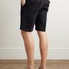 Alaccia Straight-Leg Pleated Linen Shorts - BK Alaccia Straight-Leg Pleated Linen Shorts - BK