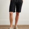 Alaccia Straight-Leg Pleated Linen Shorts - FR Alaccia Straight-Leg Pleated Linen Shorts - FR