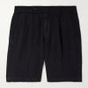 Alaccia Straight-Leg Pleated Linen Shorts Alaccia Straight-Leg Pleated Linen Shorts