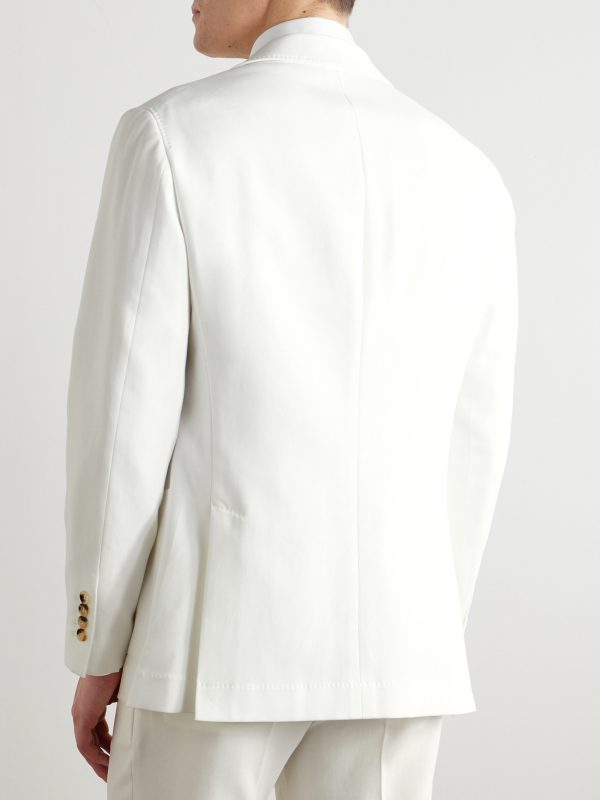 Slim-Fit Cotton-Twill Suit Jacket - BK Slim-Fit Cotton-Twill Suit Jacket - BK