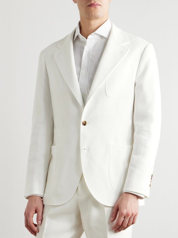 Slim-Fit Cotton-Twill Suit Jacket - FR Slim-Fit Cotton-Twill Suit Jacket - FR