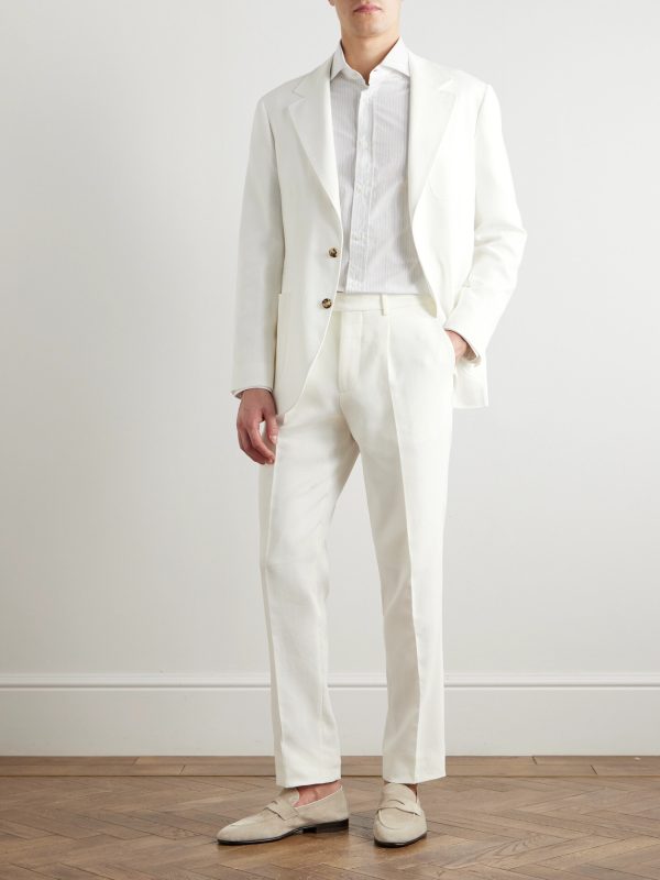 Slim-Fit Cotton-Twill Suit Jacket - OU Slim-Fit Cotton-Twill Suit Jacket - OU