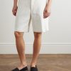 Straight-Leg Herringbone Cotton and Linen-Blend Bermuda Shorts - FR