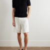 Straight-Leg Herringbone Cotton and Linen-Blend Bermuda Shorts - OU
