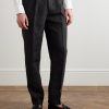 Slim-Fit Pleated Linen Suit Trousers - FR Slim-Fit Pleated Linen Suit Trousers - FR