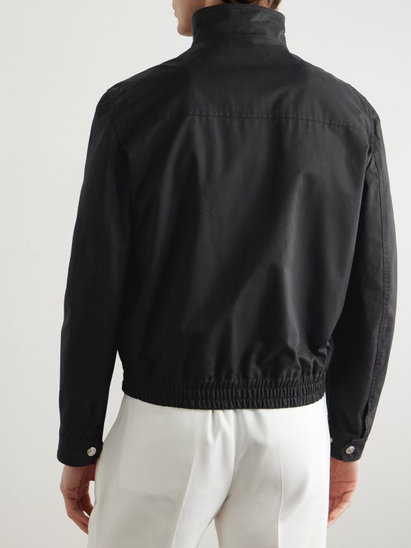 Cotton-Blend Twill Bomber Jacket - BK Cotton-Blend Twill Bomber Jacket - BK