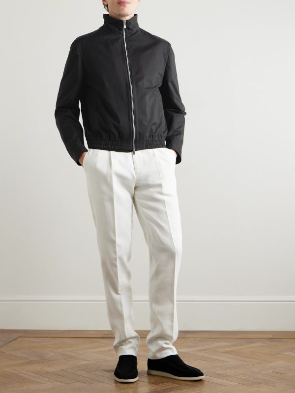 Cotton-Blend Twill Bomber Jacket - OU Cotton-Blend Twill Bomber Jacket - OU