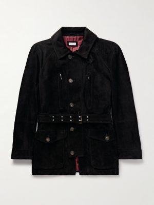 Belted Suede Field Jacket Belted Suede Field Jacket