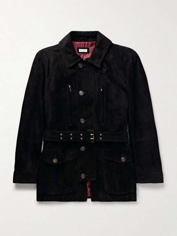 Belted Suede Field Jacket Belted Suede Field Jacket