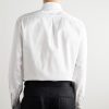 Cutaway-Collar Double-Cuff Cotton-Twill Shirt - BK