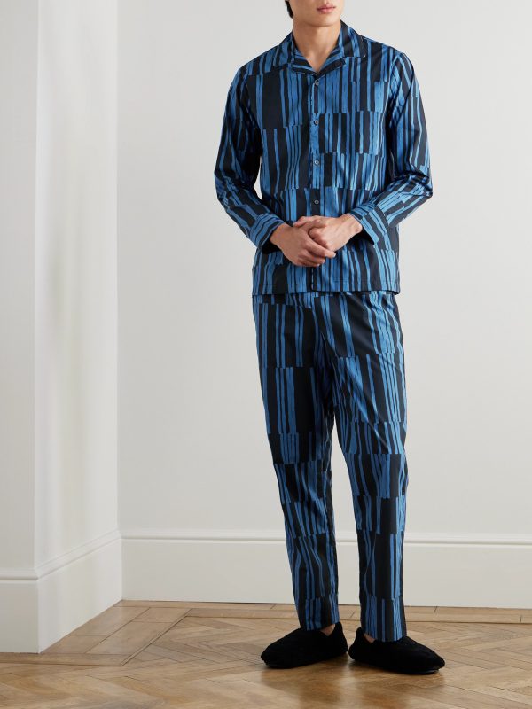 Striped Cotton Pyjama Set - OU Striped Cotton Pyjama Set - OU