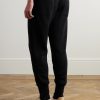 Ribbed Cotton Sweatpants - BK Ribbed Cotton Sweatpants - BK