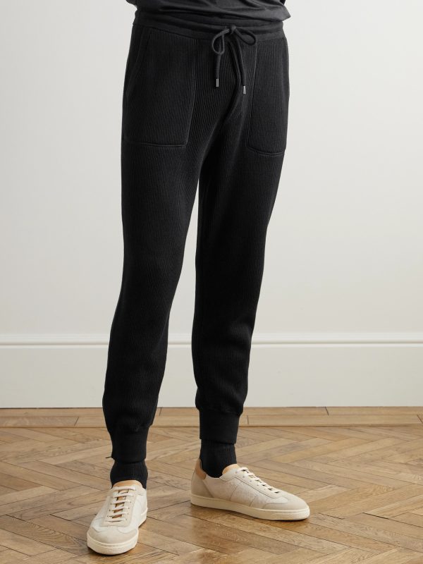 Ribbed Cotton Sweatpants - FR Ribbed Cotton Sweatpants - FR