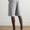 Straight-Leg Cotton-Blend Jersey Drawstring Shorts - BK Straight-Leg Cotton-Blend Jersey Drawstring Shorts - BK