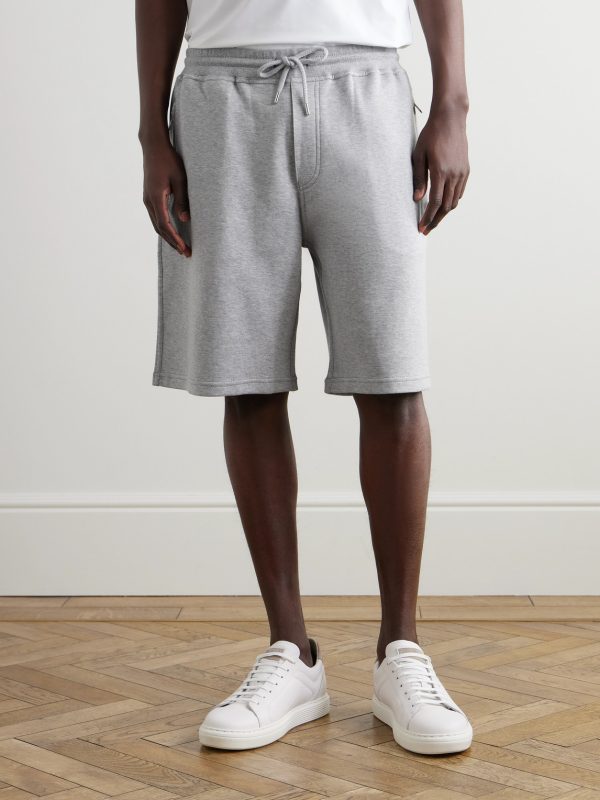 Straight-Leg Cotton-Blend Jersey Drawstring Shorts - FR Straight-Leg Cotton-Blend Jersey Drawstring Shorts - FR