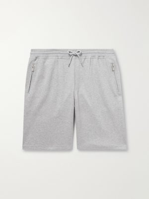 Straight-Leg Cotton-Blend Jersey Drawstring Shorts